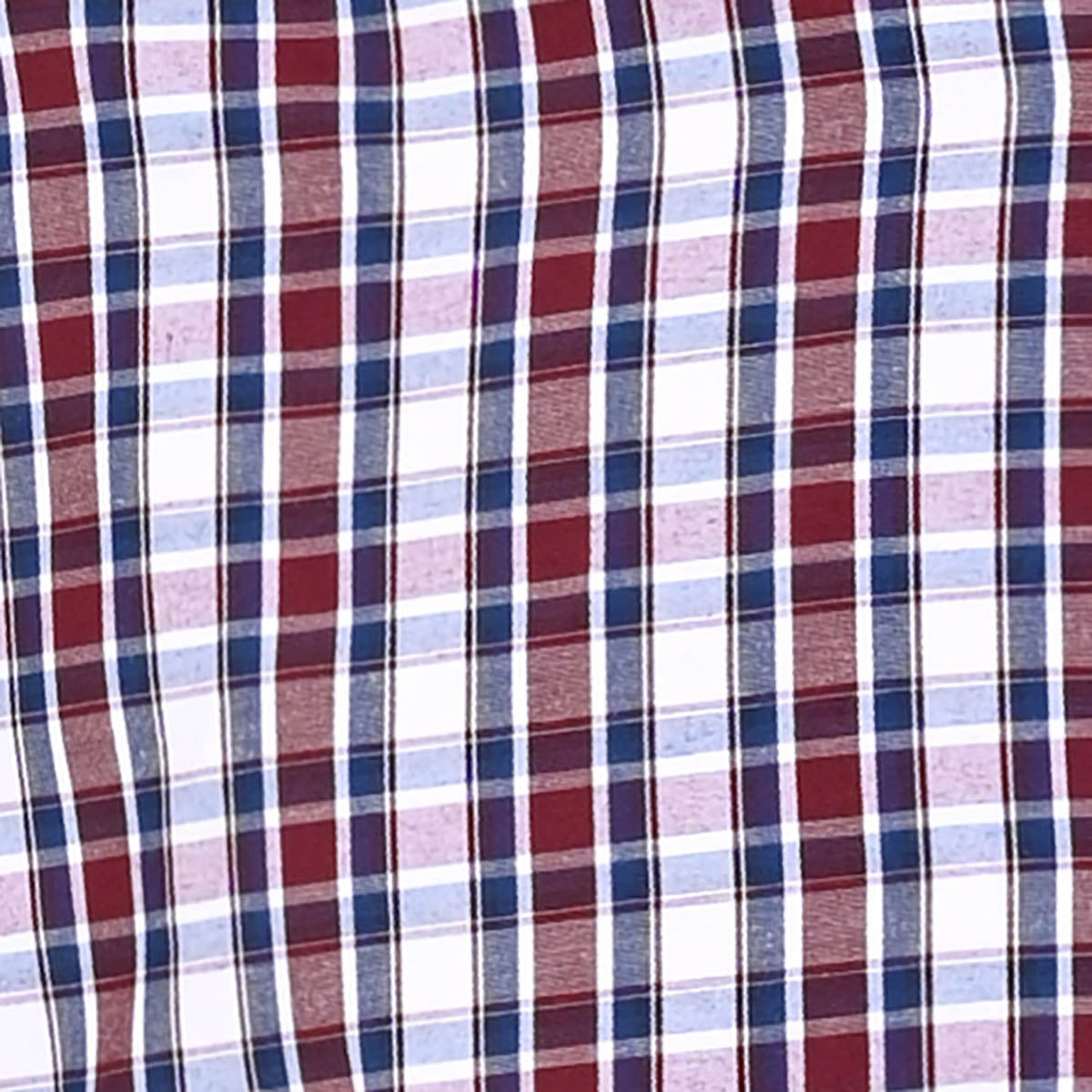 Camisa A Cuadros De Manga Larga Color Vino