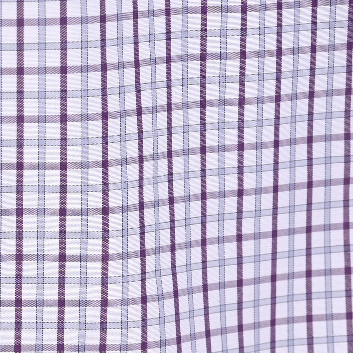 Camisa A Cuadros De Manga Larga De Uva Morada