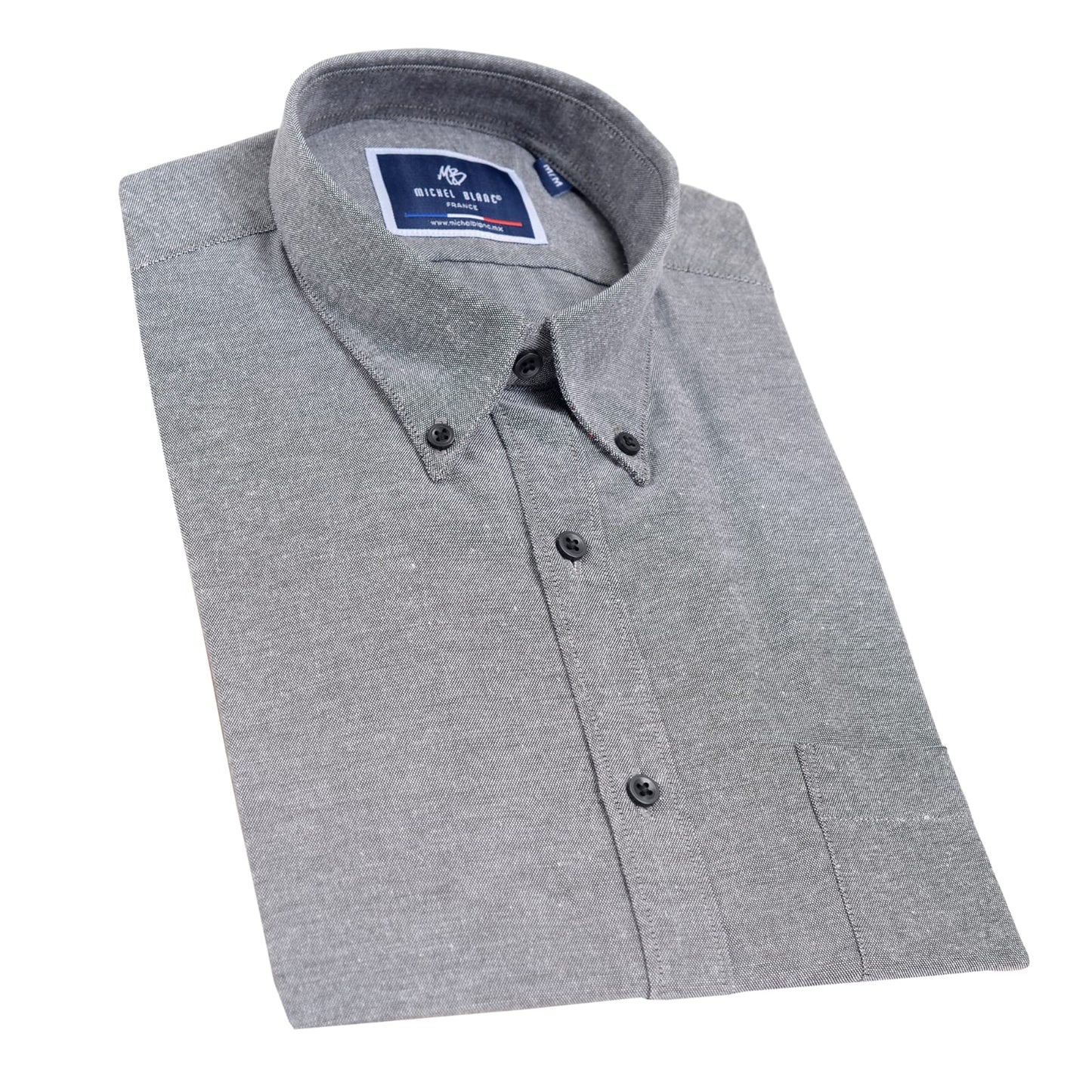 Camisa Casual Manga Larga Botón Down Oxford