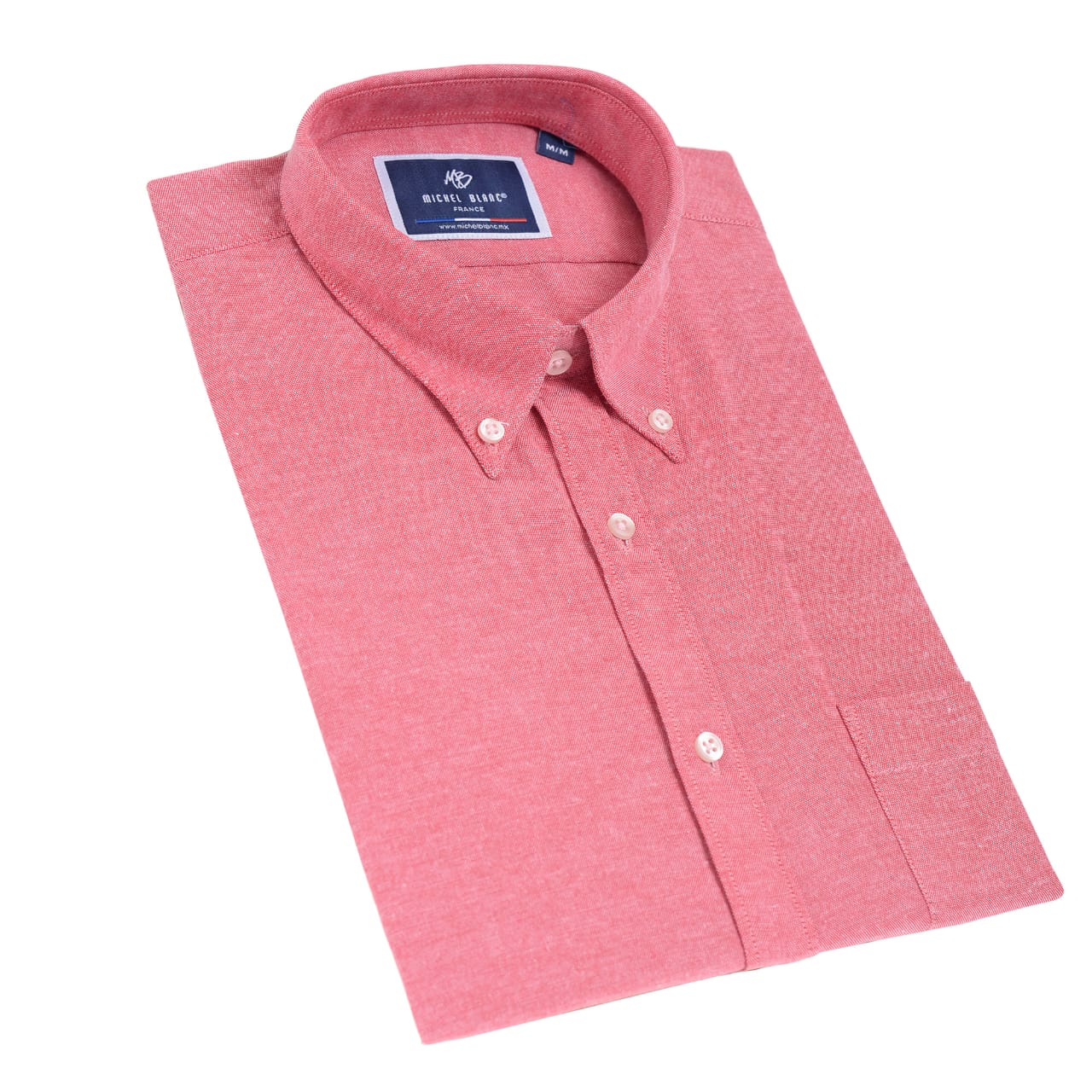 Camisa Casual Manga Larga Botón Down Rojo