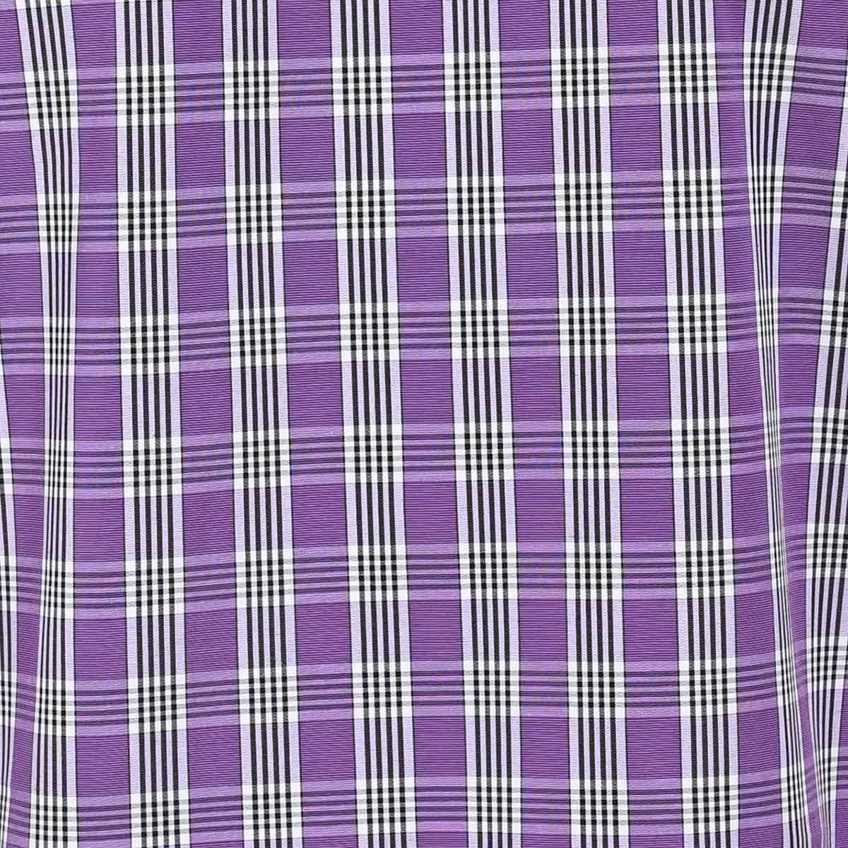 Camisa De Manga Larga A Cuadros  De Color Morada