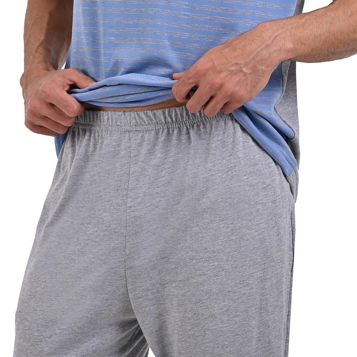 Pijama Azul con gris