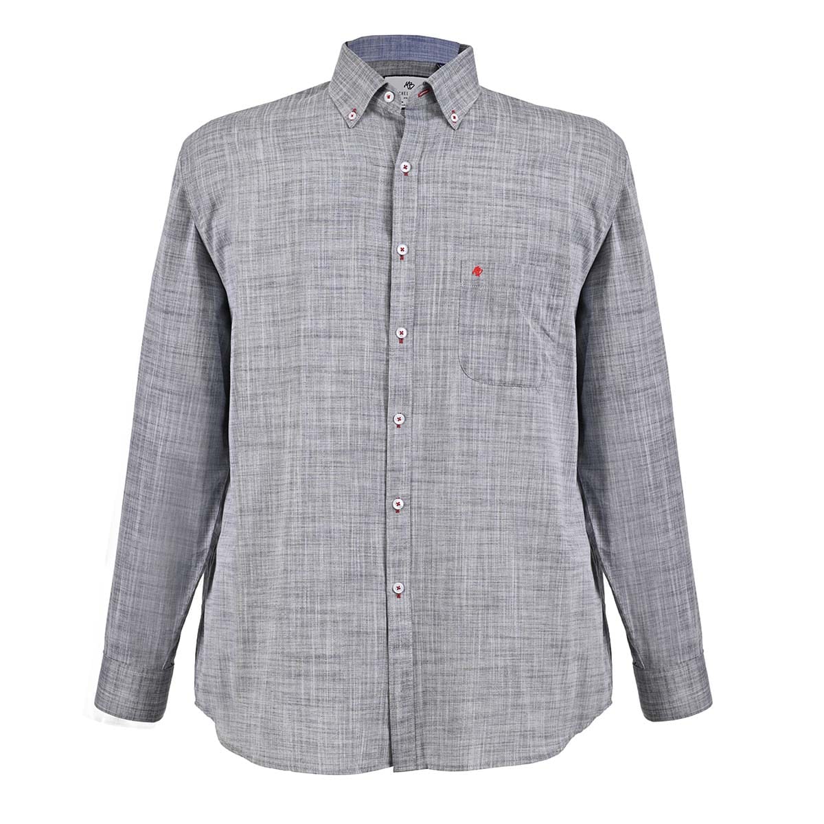 Camisa talla extra gris de bottom down