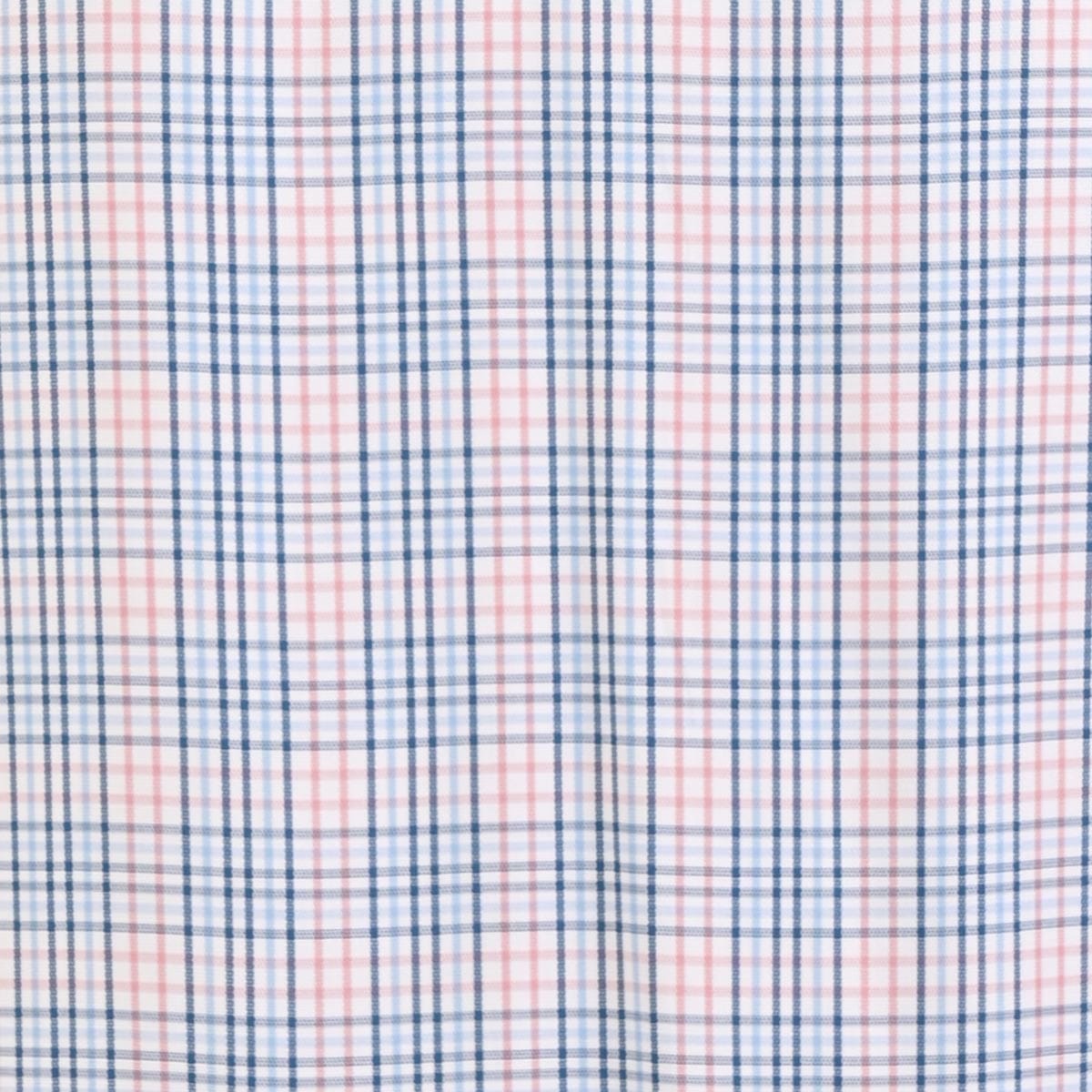 Camisa talla extra a cuadros chicos rosa y azul