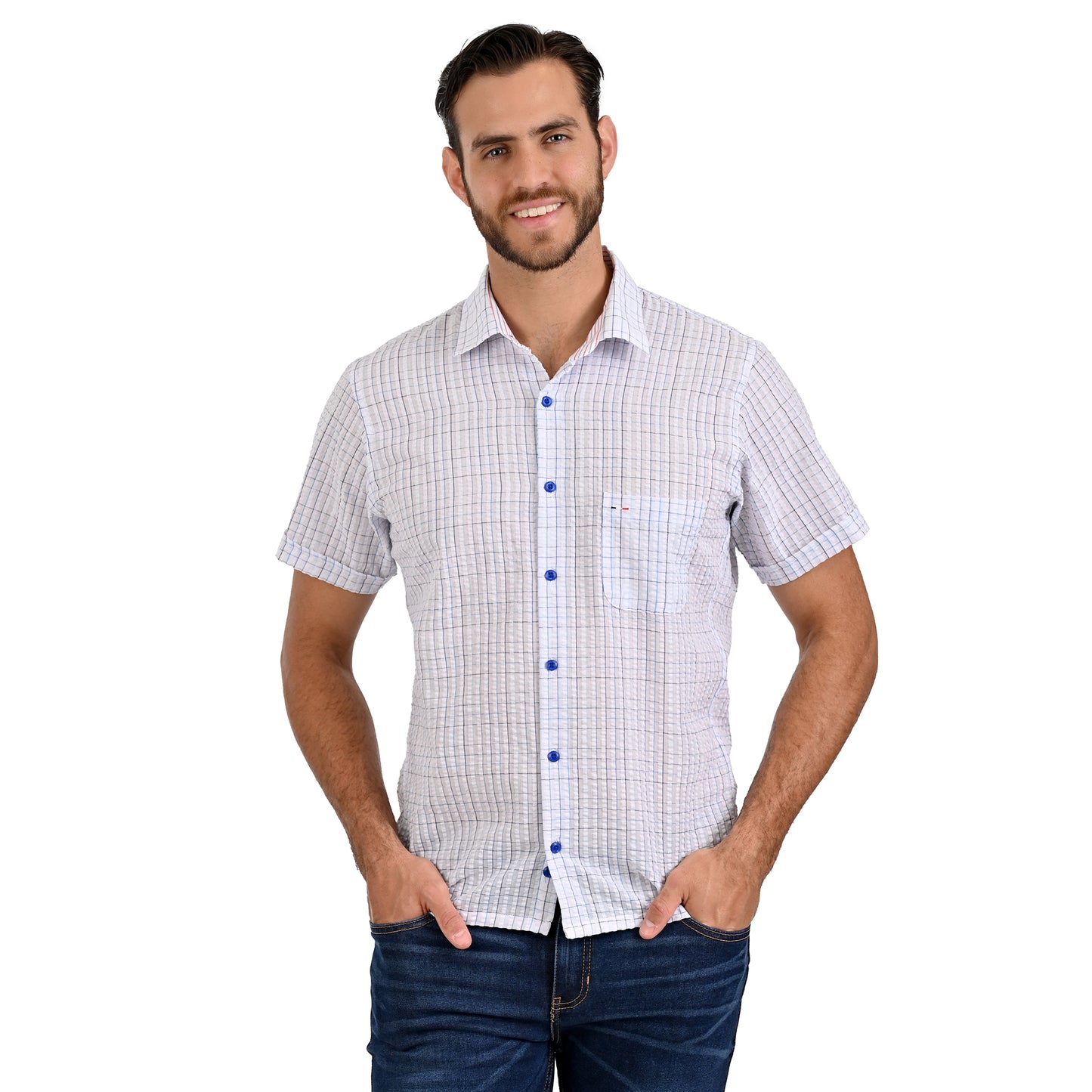 Camisa Chazarilla Manga Corta color azul