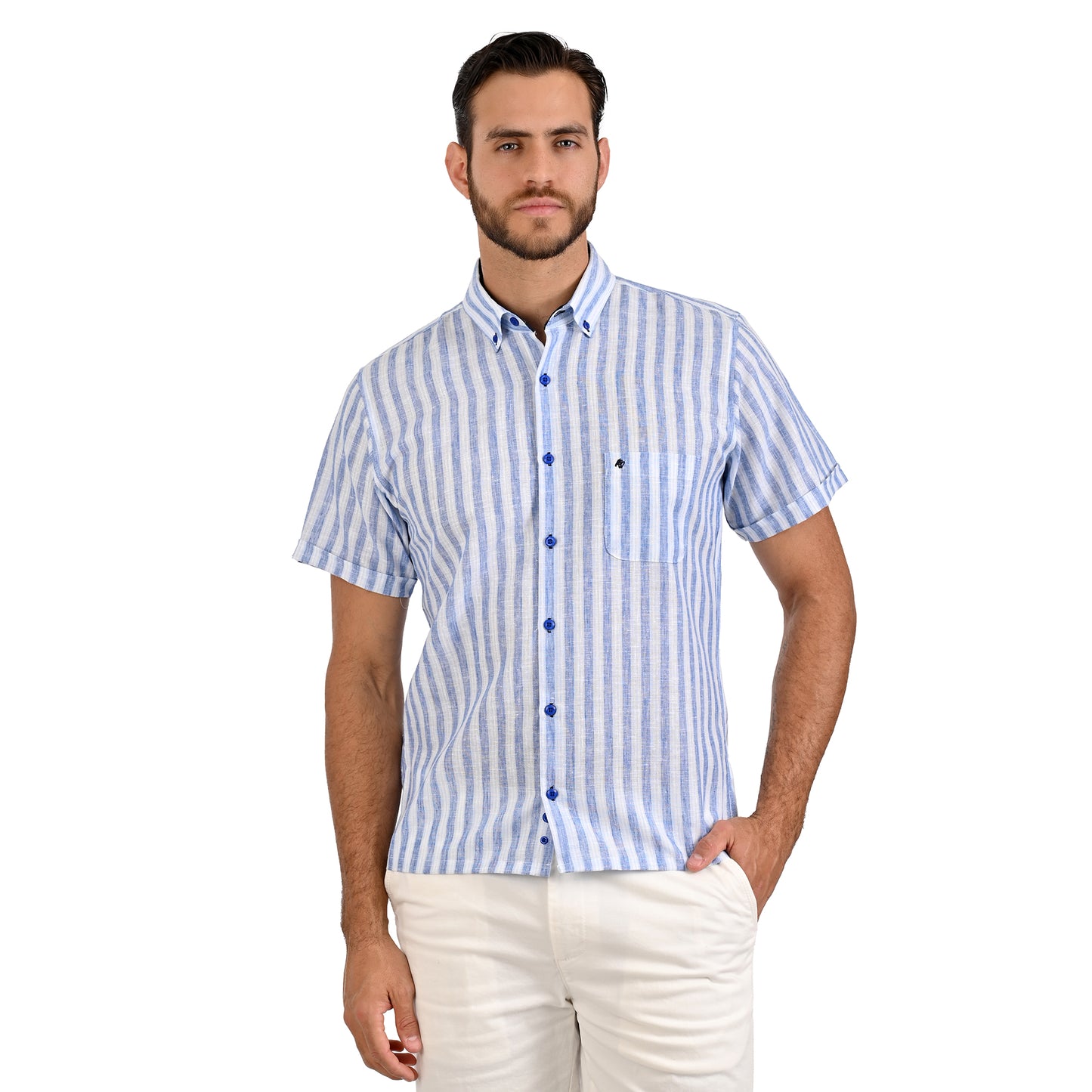 Camisa Chazarilla Manga Corta color azul 2250