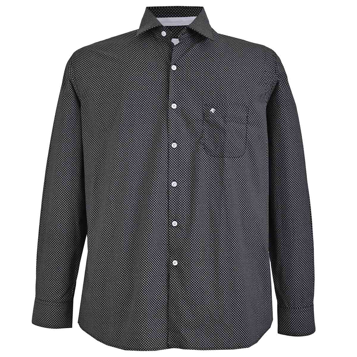 Camisa negra 2025 estampada hombre