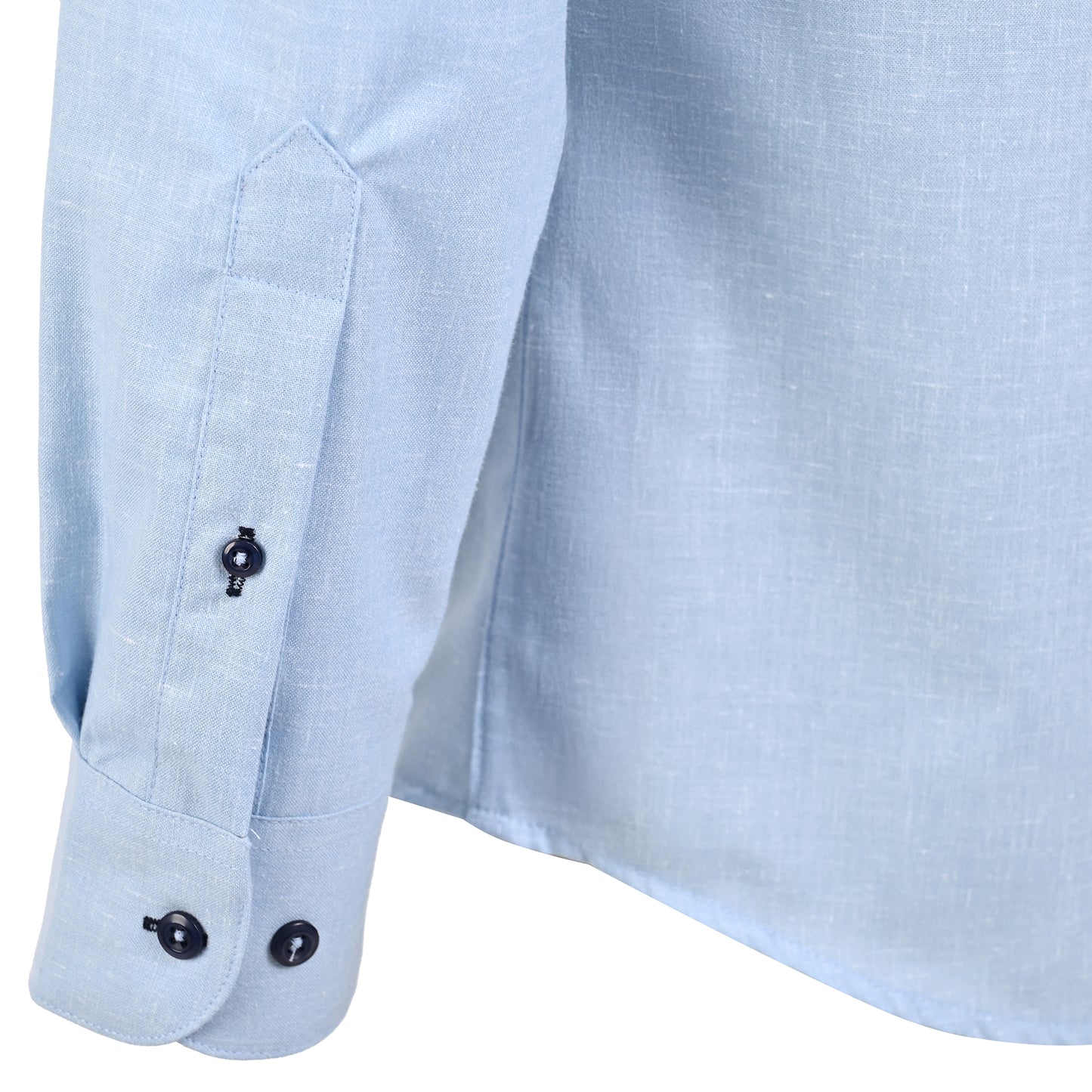 Camisa manga larga turquesa Botton down tipo lino