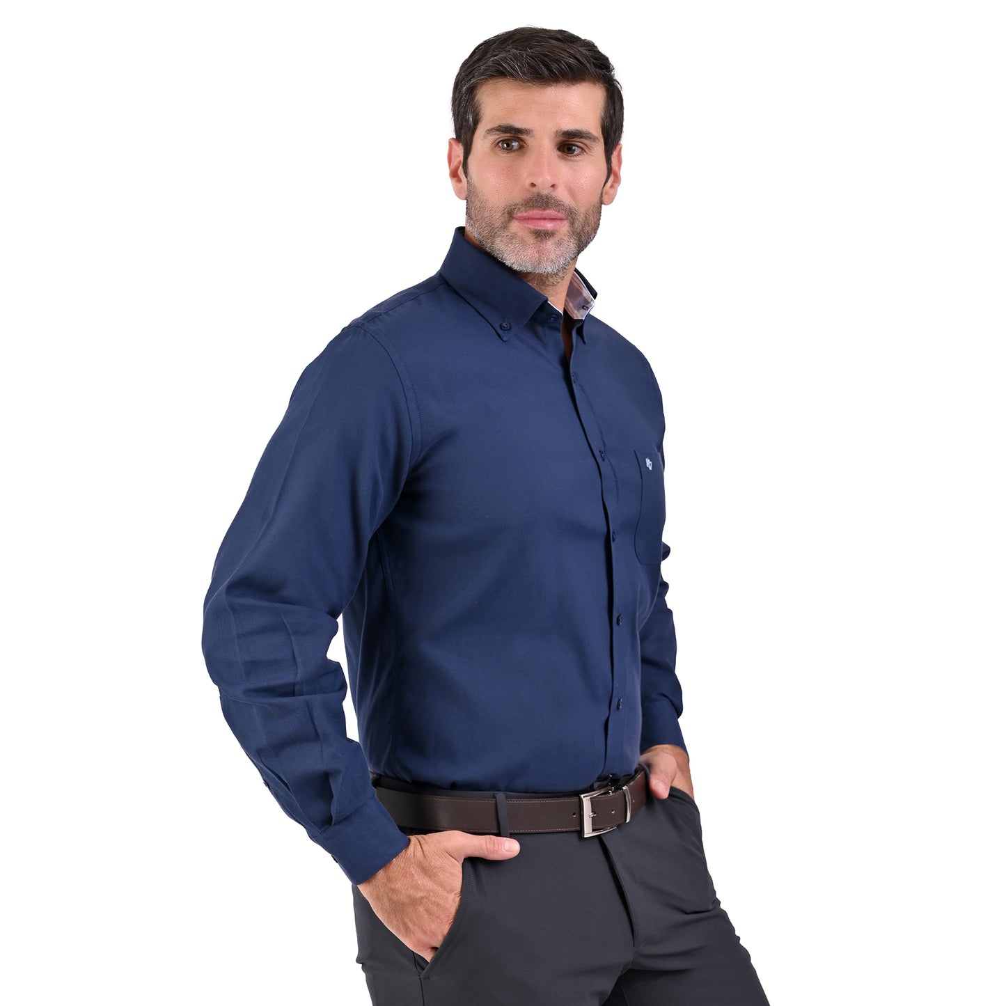 Camisa casual button down marino