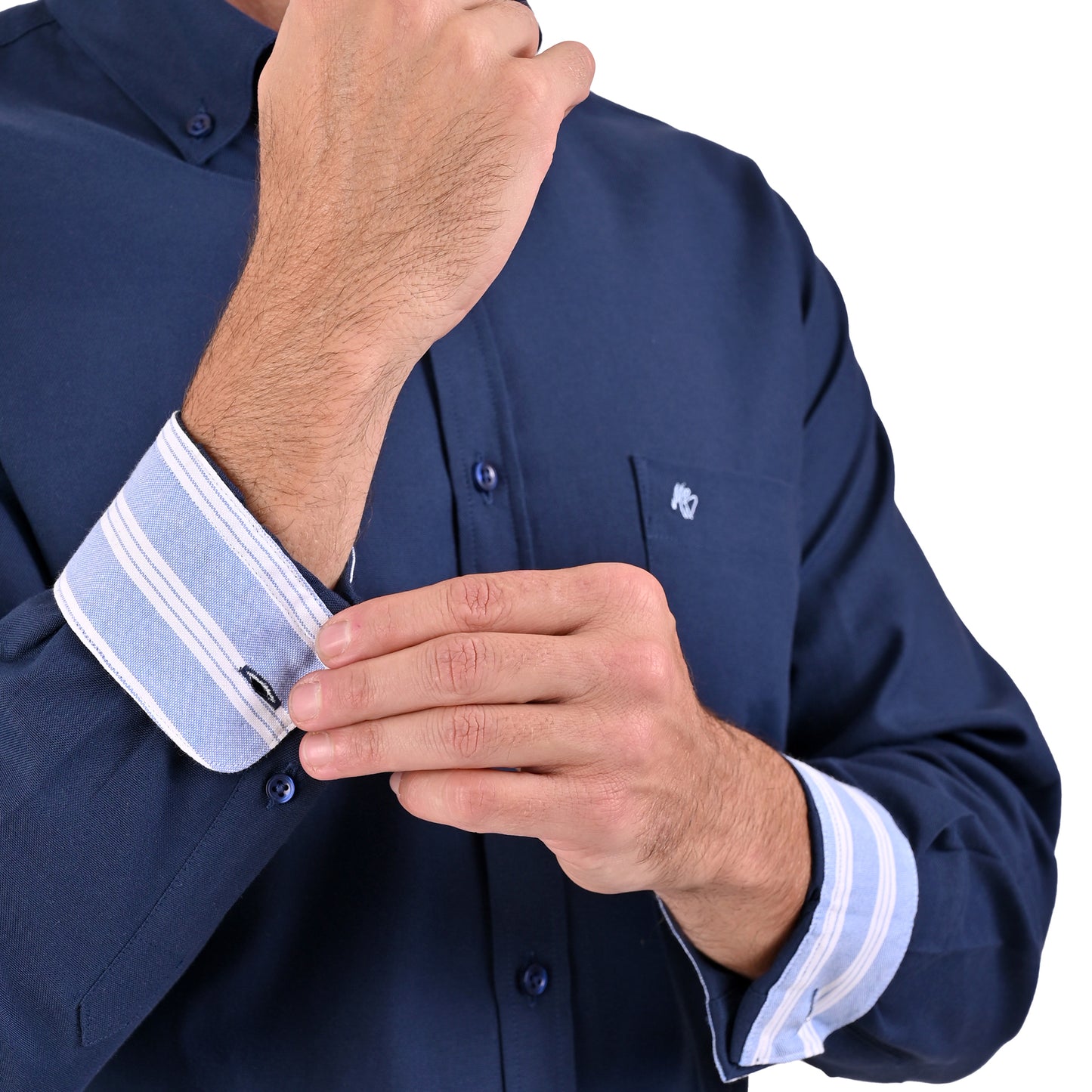 Camisa casual button down marino
