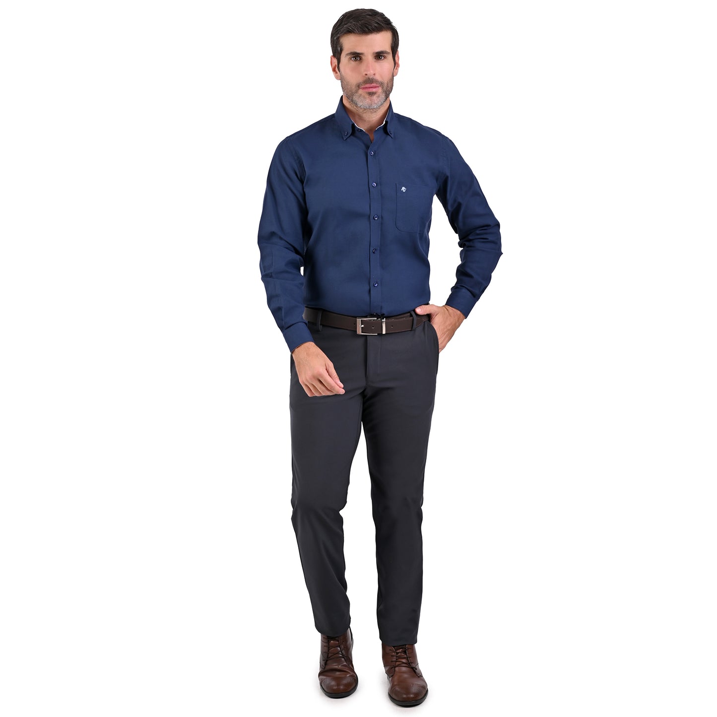 Camisa casual button down marino
