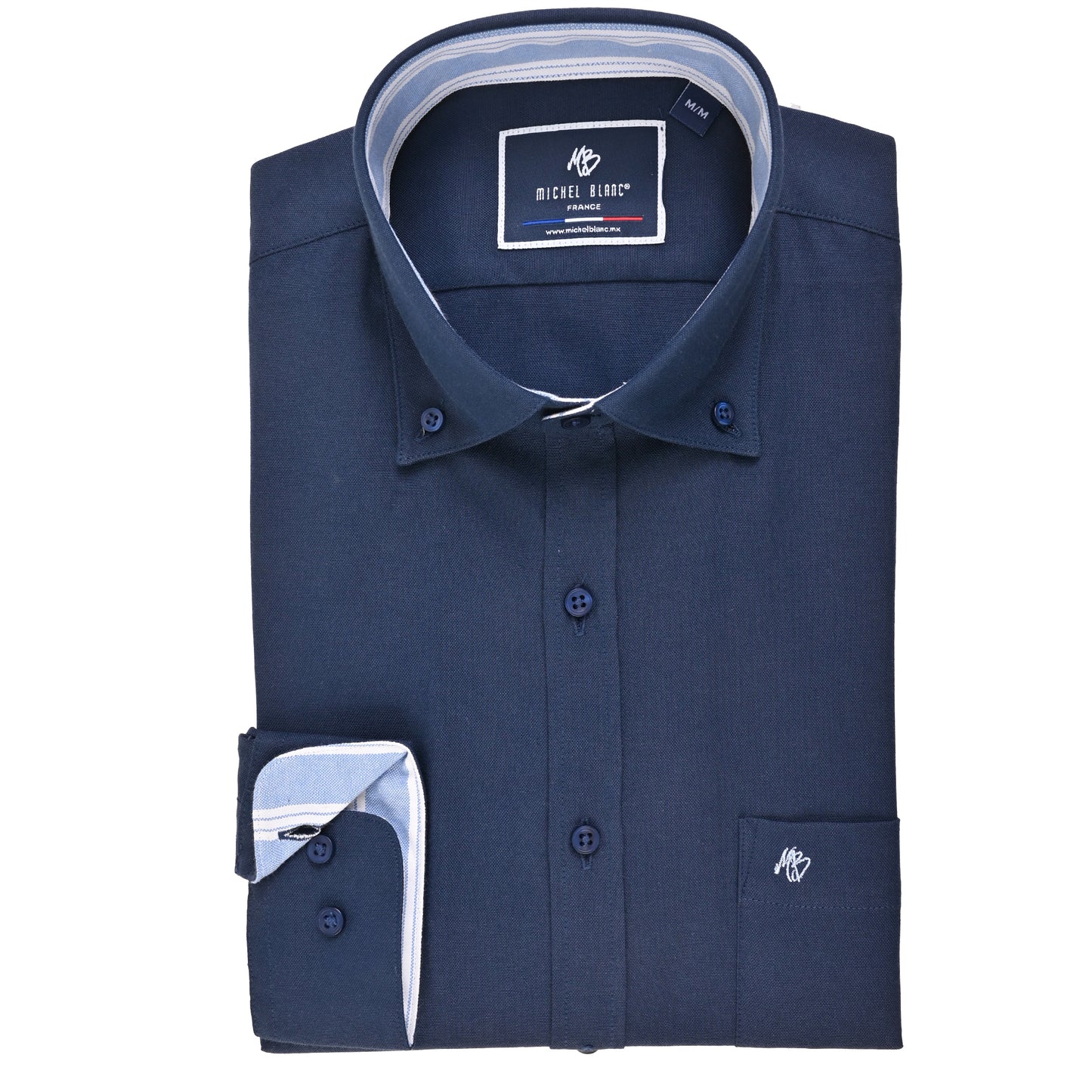 Camisa casual button down marino