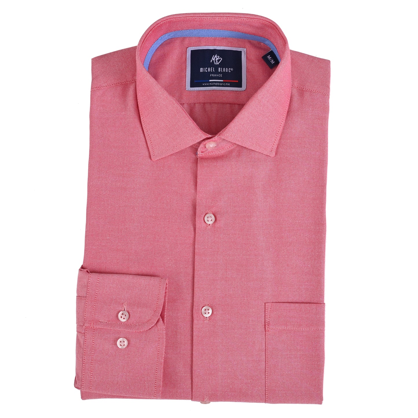 Camisa Casual Hombre Manga Larga Deportiva En Rojo