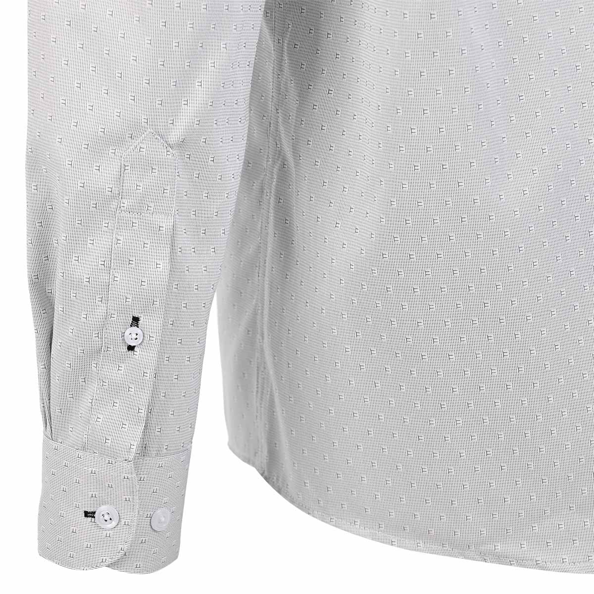 Camisa Casual Color Perla Estampada | Cuello Button-Down