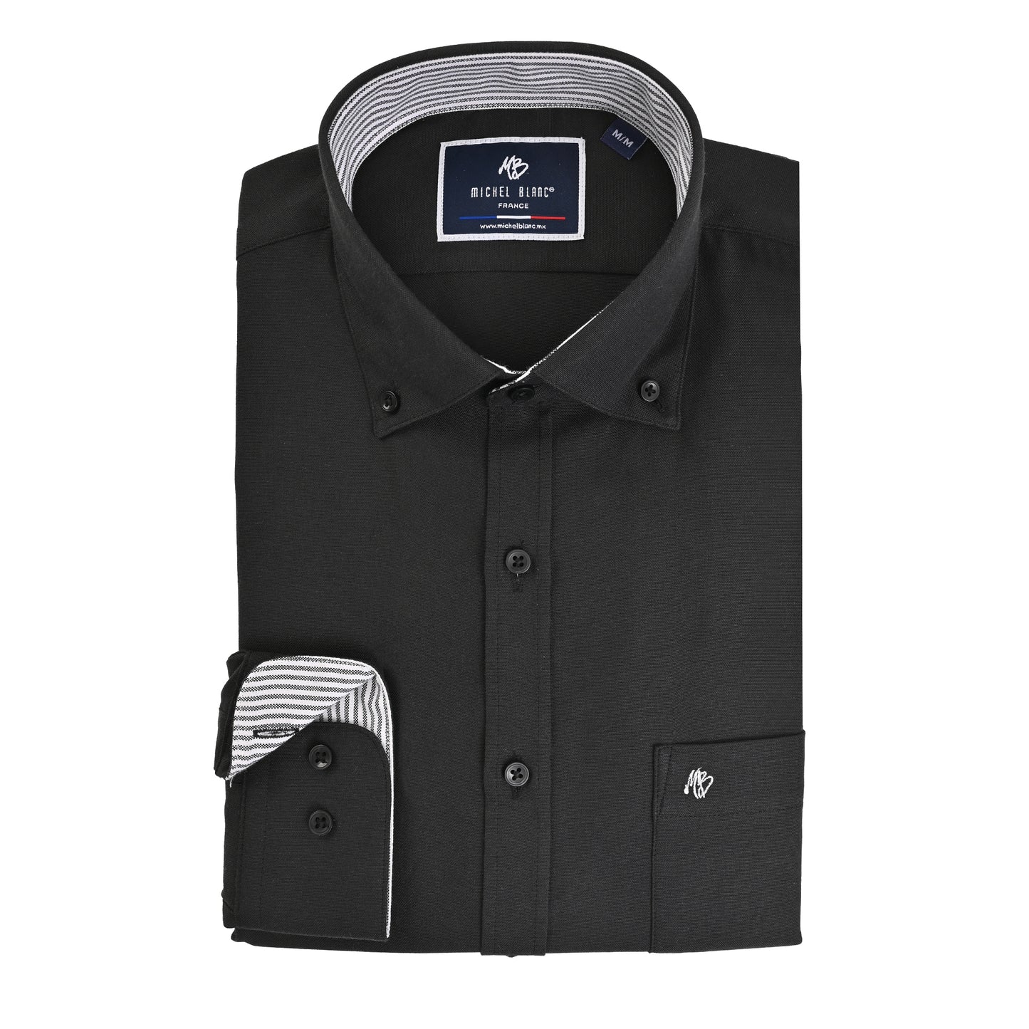 Camisa casual button down negro