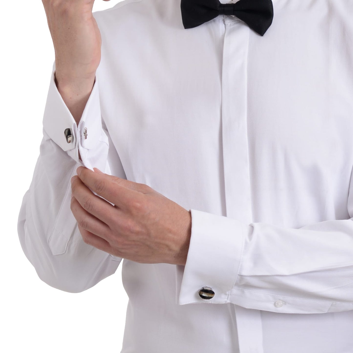 Camisa cuello de paloma blanca