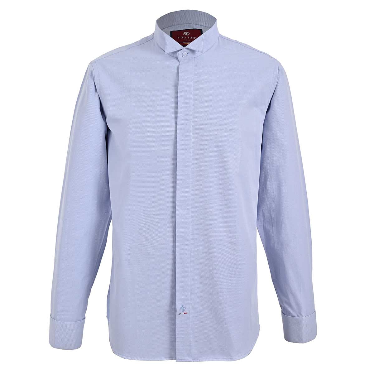Camisa Formal De Cuello Paloma Azul