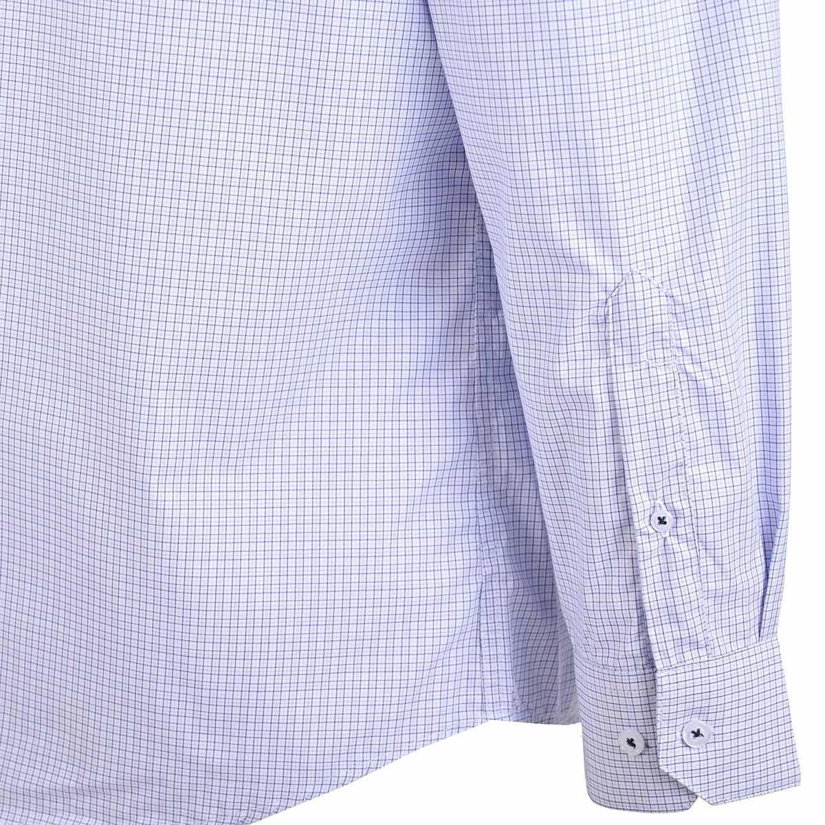 Camisa Talla Extra Cuadros Azul Para Hombre