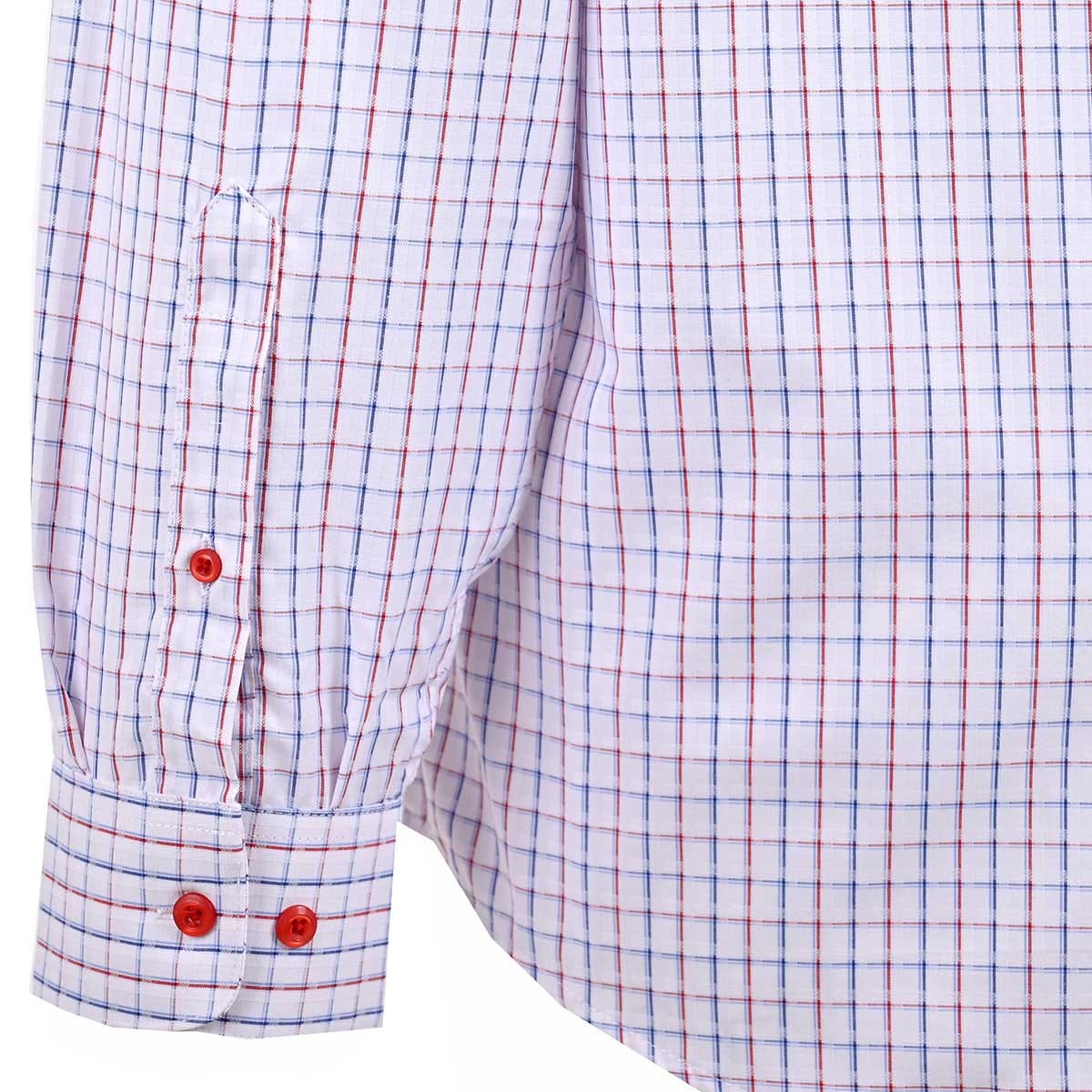 Camisa botón down combinada.