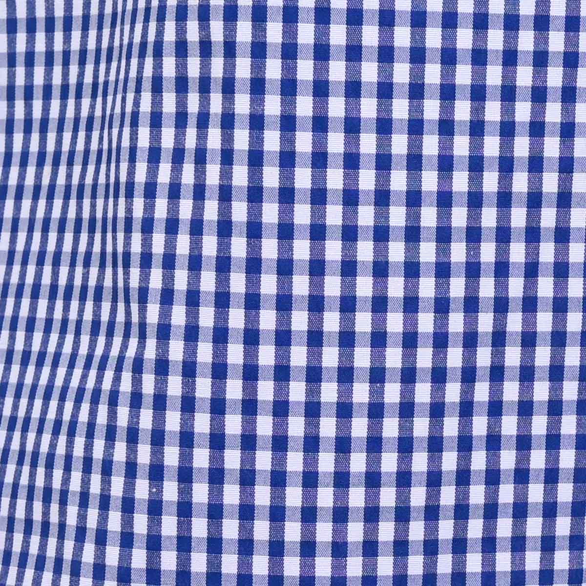 Camisa A Cuello Y Puño Blanco Azul Marino.