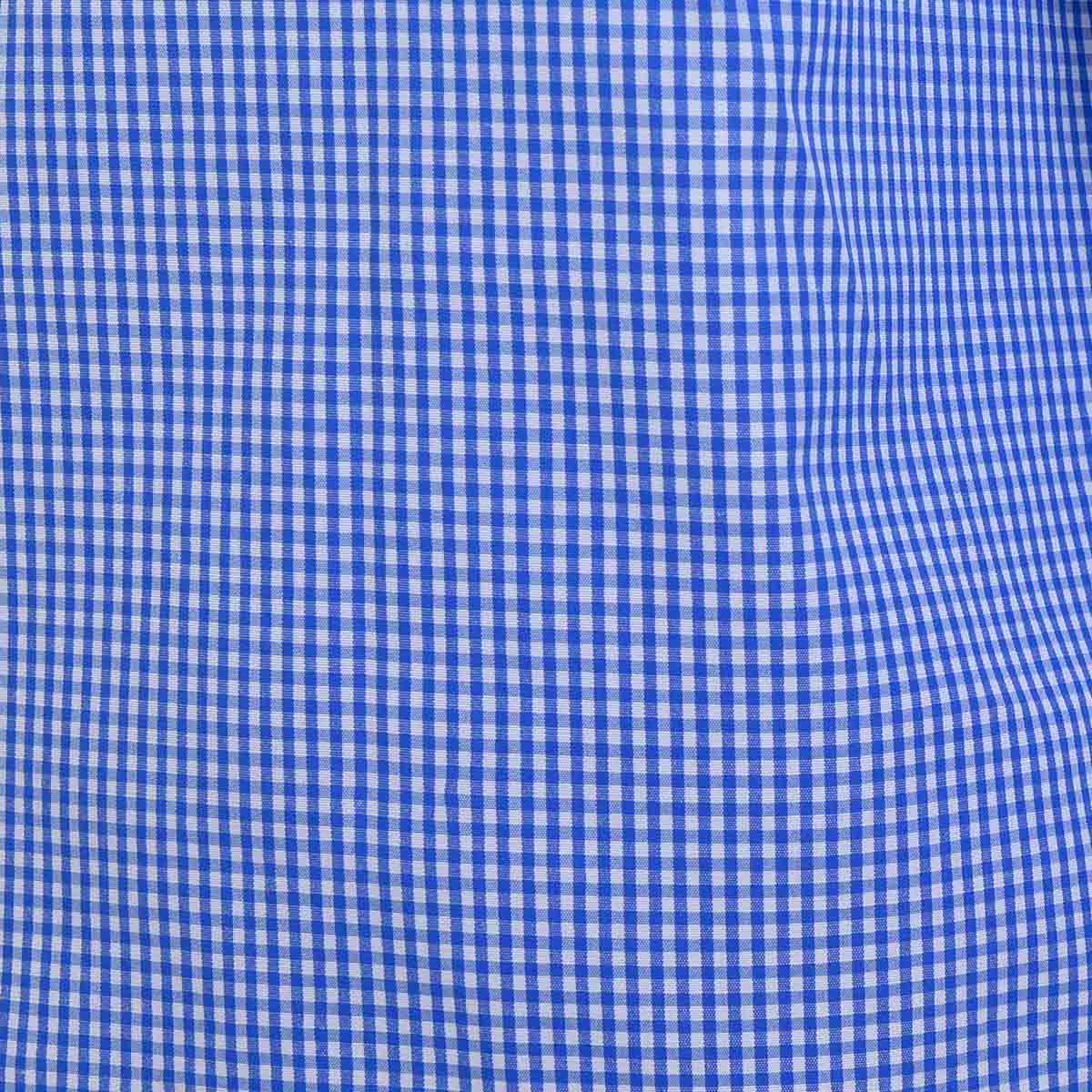 Camisa De Cuadros De Manga Larga Azul
