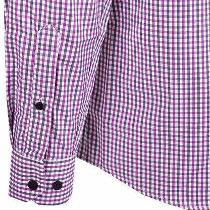 Camisa De Vestir A Cuadros De Color Morado