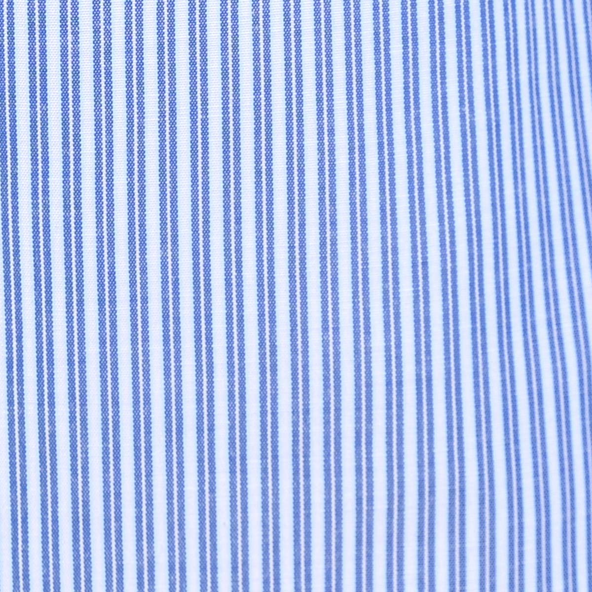 Camisa A Rayas De Manga Larga De Color Azul