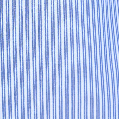 Camisa A Rayas De Manga Larga De Color Azul