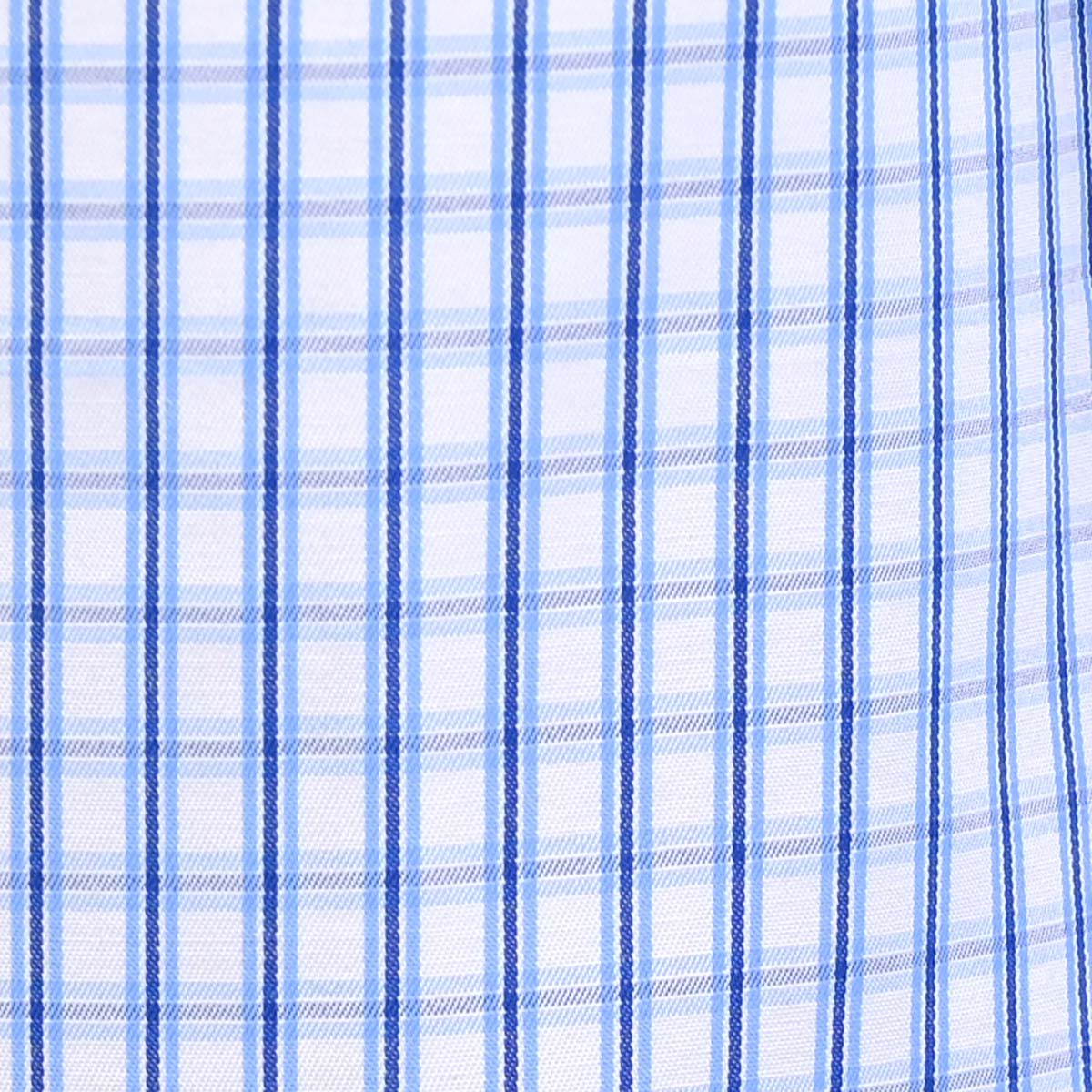 Camisa A Cuadros De Manga Larga En Azul  Pacifico Y Blanco