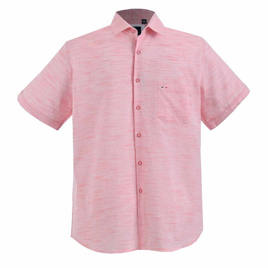 Camisa de playa rayada color rosa