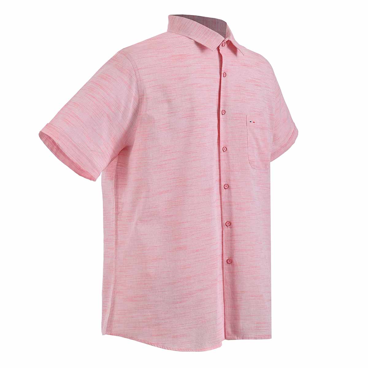 Camisa de playa rayada color rosa