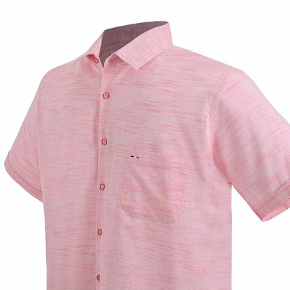 Camisa de playa rayada color rosa