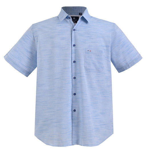 Camisa de playa rayada color azul medio