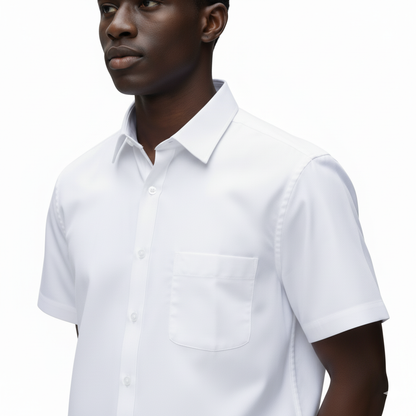 Camisa manga corta blanca básica