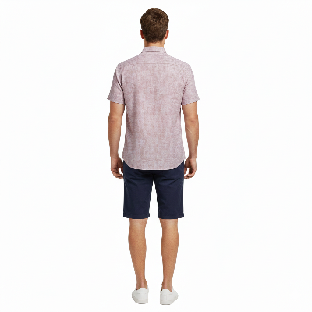 Camisa manga corta color vino