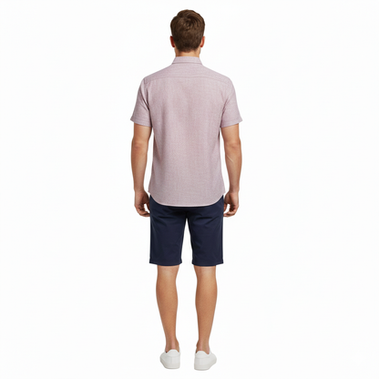 Camisa manga corta color vino