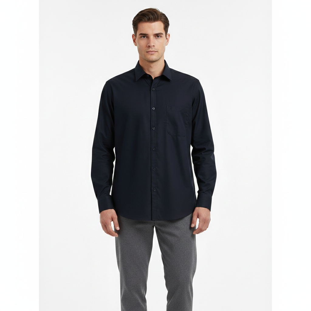 Camisa tipo playera soft touch azul marino