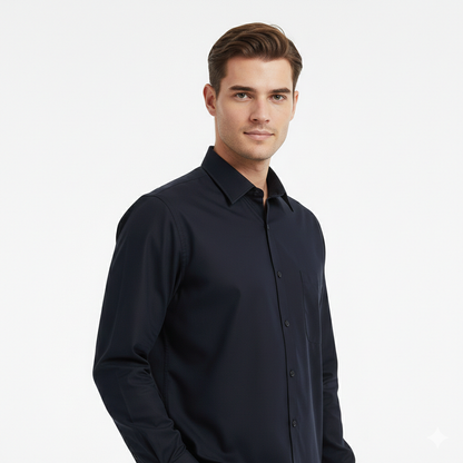 Camisa tipo playera soft touch azul marino