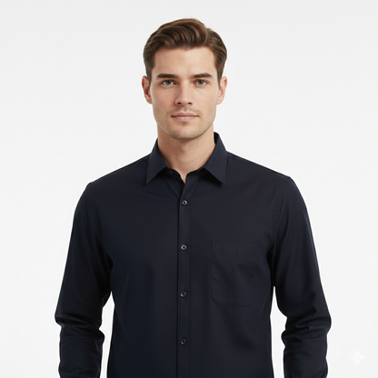 Camisa tipo playera soft touch azul marino