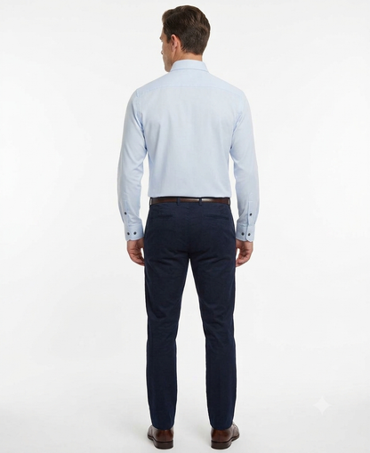 Camisa Smart Casual Verde Estampada – Cuello con Botones