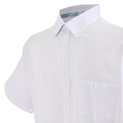 Camisa manga corta blanca de botton down