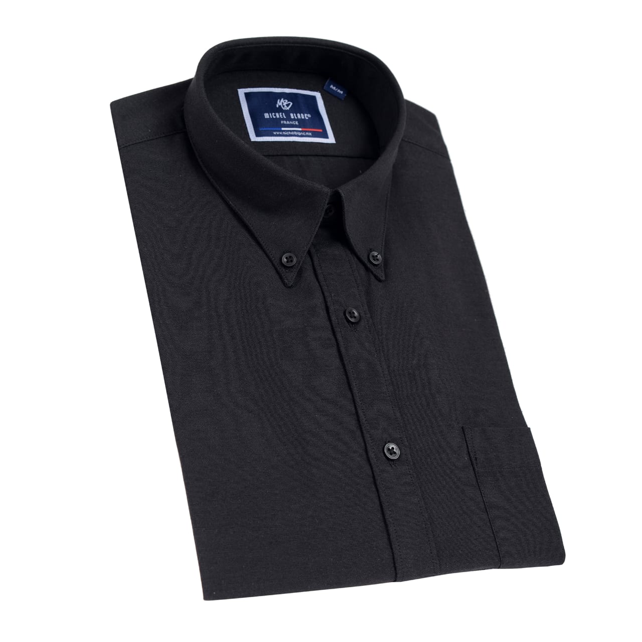 Camisa manga larga botón down negro