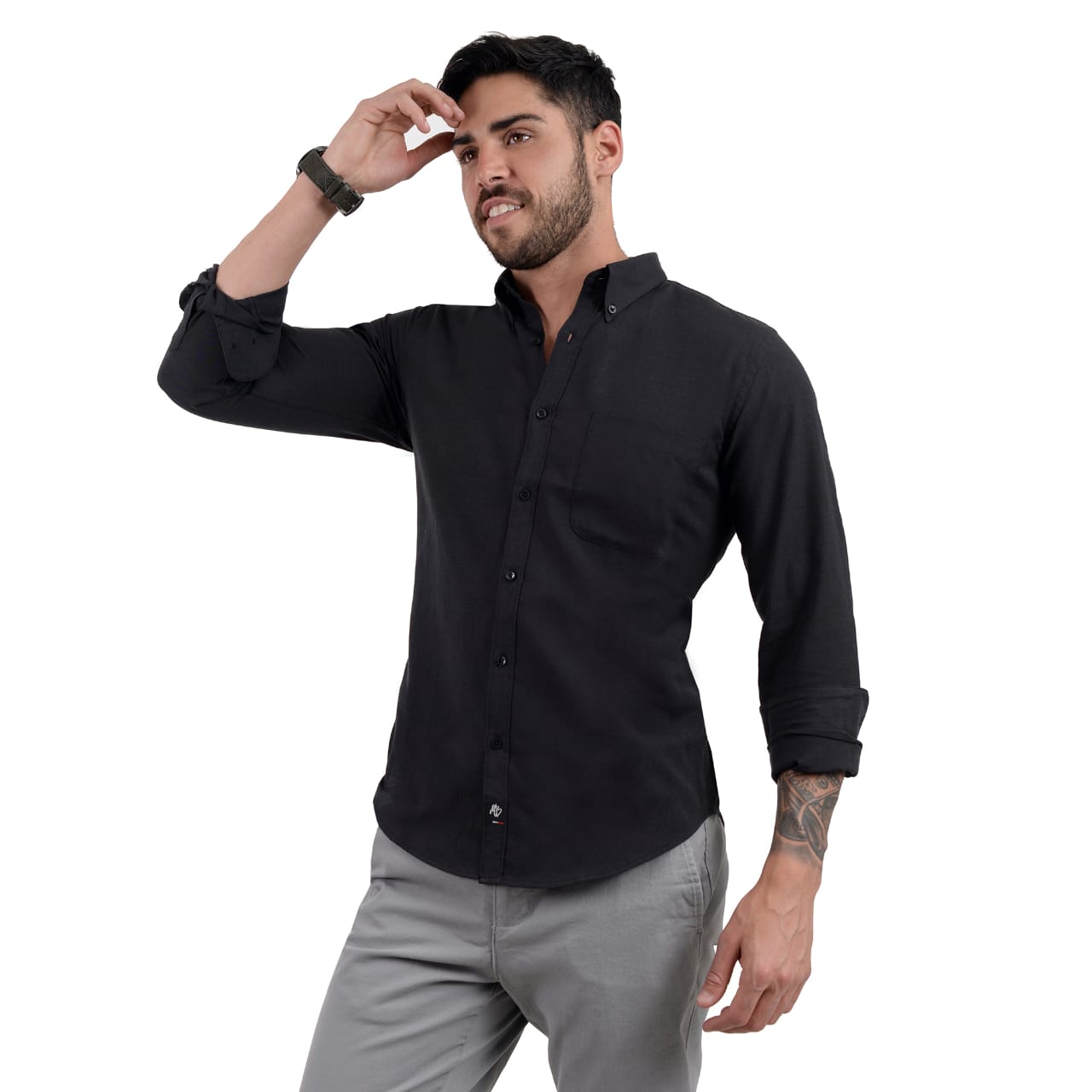 Brazo Camisas Manga Extra Larga Camisas De Hombre Corte Moderno