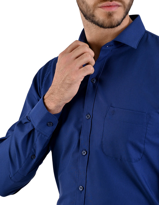 Camisas Clásicas De Vestir Azul Marino