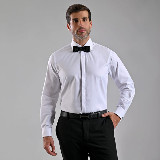 Camisa Formal  Manga Larga Aletilla Oculta