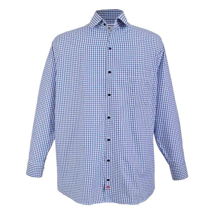 Camisa De cuadros Azul Marino Talla Extra Para Hombre