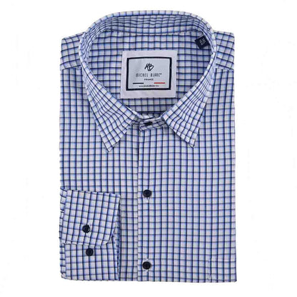 Camisa De cuadros Azul Marino Talla Extra Para Hombre