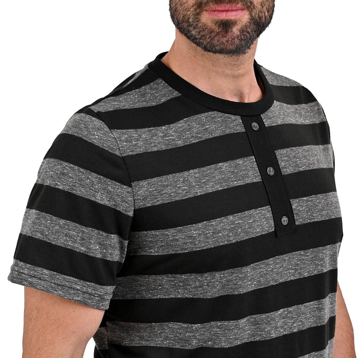 Pijama manga corta gris con negro short negro