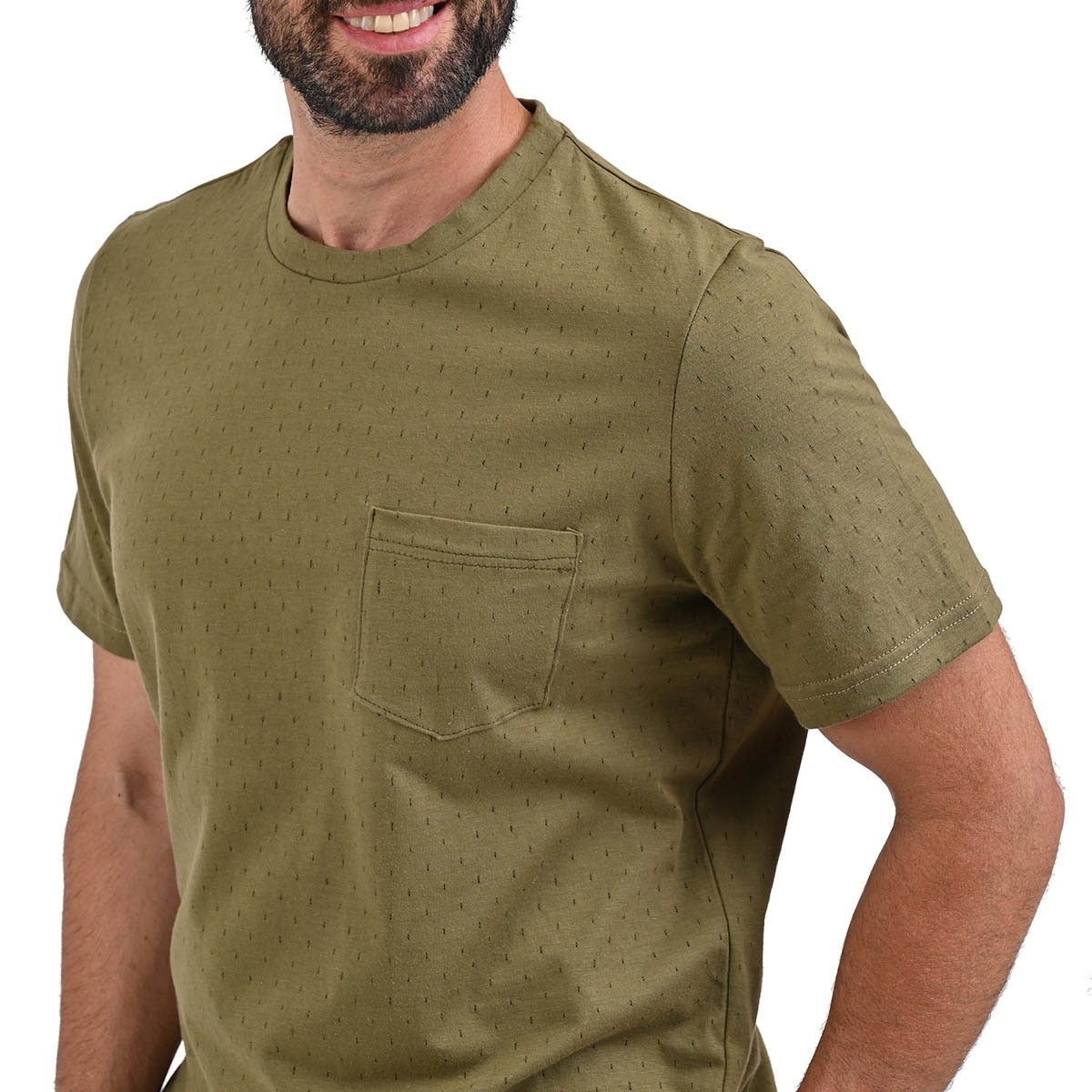 Pijama verde militar manga corta y shorts