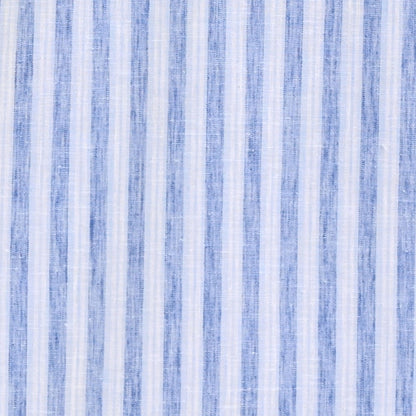 Camisa de chazarilla manga corta azul y blanco con botón down